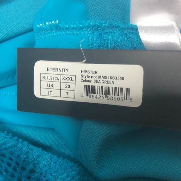 Marie Meili Swim Bottom Curves Sea Green Hipster Netting XXXL - Picture 8 of 8
